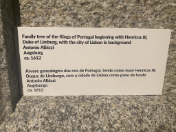Explanation on the family tree of the Kings of Portugal at the Porto Region Across the Ages museum at the WOW Cultural District