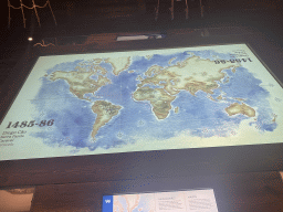 Interactive map of the travel of the Portuguese explorer Diogo Cão in 1485-1486 at the Porto Region Across the Ages museum at the WOW Cultural District, with explanation