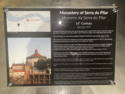 Information on the Mosteiro da Serra do Pilar monastery at the Porto Region Across the Ages museum at the WOW Cultural District, with explanation