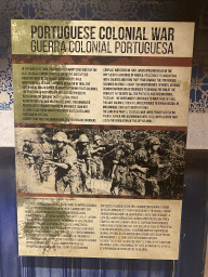 Information on the Portuguese Colonial War at the Porto Region Across the Ages museum at the WOW Cultural District