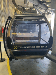 Gaia Cable Car gondola at the Gaia Cable Car building at the Jardim do Morro park