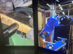 TV screens with machinery at the Planet Cork museum at the WOW Cultural District