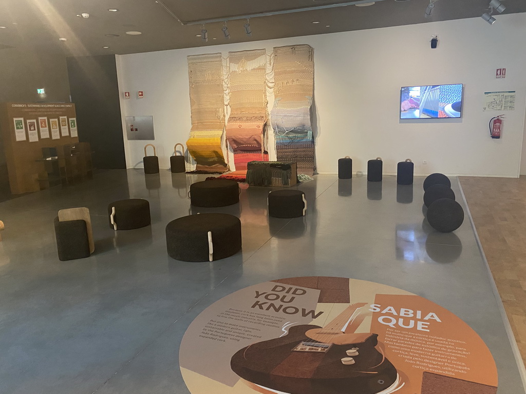 Cork seats and balls at the Planet Cork museum at the WOW Cultural District