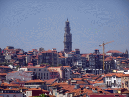 Porto with the Torre dos Clérigos tower, viewed from the Gaia Cable Car