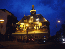 Restaurant at the Beursplein square, by night