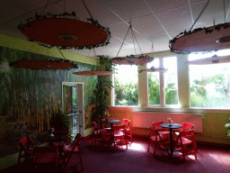 Interior of the coffee room at the Iguana Reptile Zoo