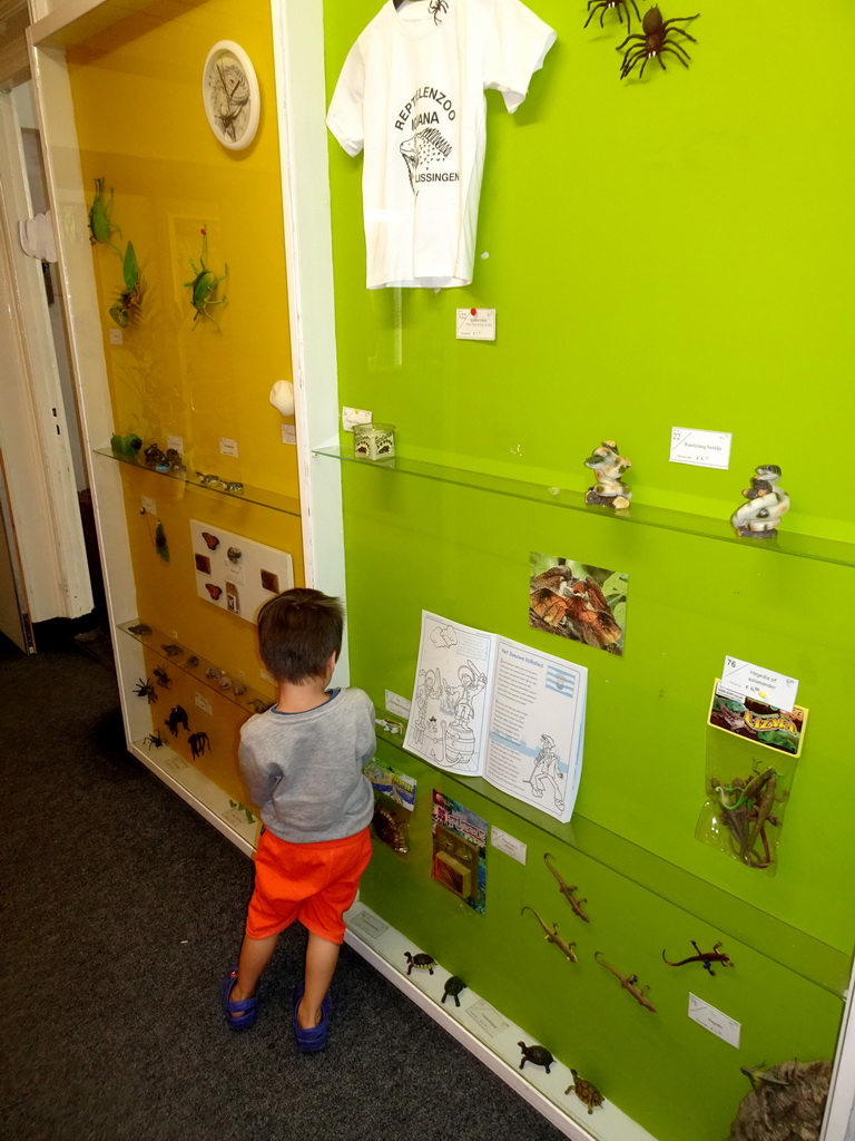 Max at the souvenir shop at the Iguana Reptile Zoo