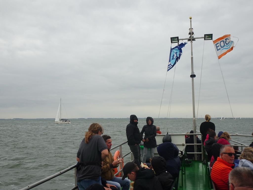 Deck of the Seal Safari boat on the National Park Oosterschelde