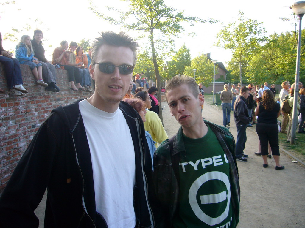 David and Rick at the Torckpark during the Liberation Day festivities