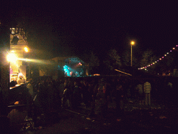 Stages at the Walstraat street during the Liberation Day festivities, by night