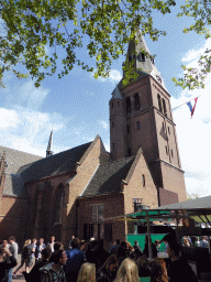 The Grote Kerk church at the Markt square, during the Liberation Day festivities