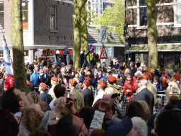 War veterans at the Stationsstraat street, during the Liberation Day procession