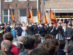 War veterans at the Stationsstraat street, during the Liberation Day procession