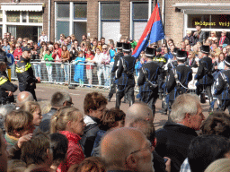 War veterans at the Stationsstraat street, during the Liberation Day procession