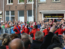 Canadian war veterans at the Stationsstraat street, during the Liberation Day procession
