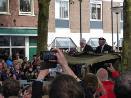 American war veterans at the Stationsstraat street, during the Liberation Day procession