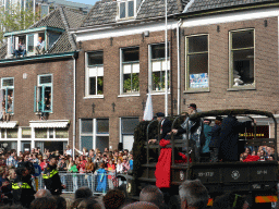 War veterans at the Stationsstraat street, during the Liberation Day procession