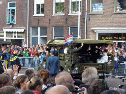 Dutch war veterans at the Stationsstraat street, during the Liberation Day procession