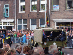Belgian war veterans at the Stationsstraat street, during the Liberation Day procession