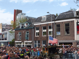 American war veterans at the Stationsstraat street, during the Liberation Day procession