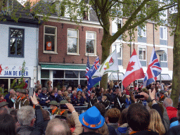 War veterans at the Stationsstraat street, during the Liberation Day procession