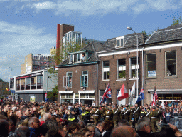 War veterans at the Stationsstraat street, during the Liberation Day procession
