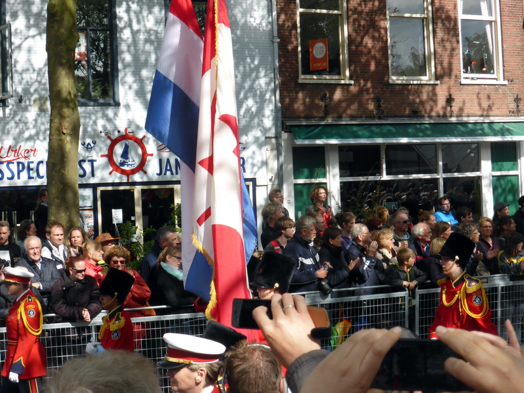 French and Canadian war veterans at the Stationsstraat street, during the Liberation Day procession