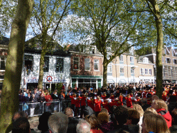 Fanfare at the Stationsstraat street, during the Liberation Day procession