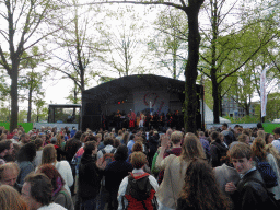 Stage at the Walstraat street, during the Liberation Day festivities