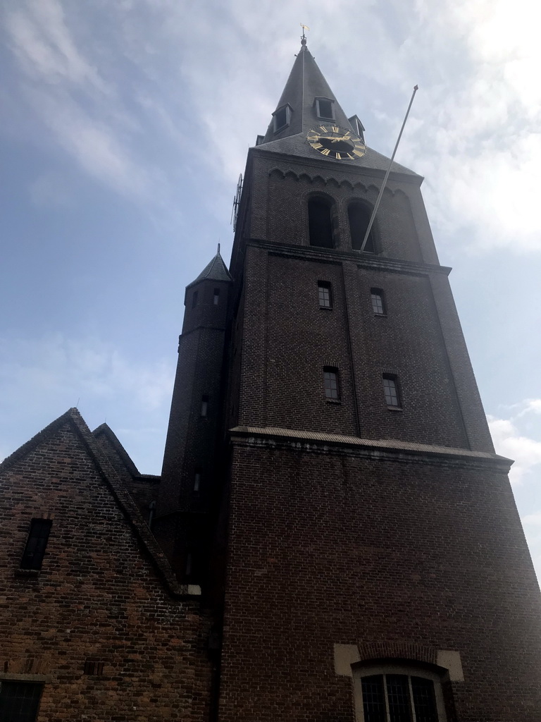 West side of the tower of the Grote Kerk church at the Markt square