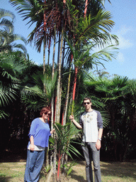 Tim and Miaomiao with some trees at the Xinglong Tropical Garden
