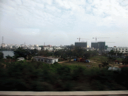 The town of Wanning, viewed from the train from Sanya to Haikou