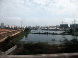 The town of Wanning, viewed from the train from Sanya to Haikou