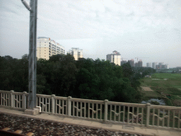 The town of Wanning, viewed from the train from Sanya to Haikou