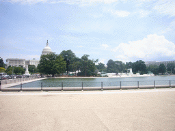 The Capitol Reflecting Pool, the Ulysses S. Grant Memorial, the Peace Monument and the U.S. Capitol