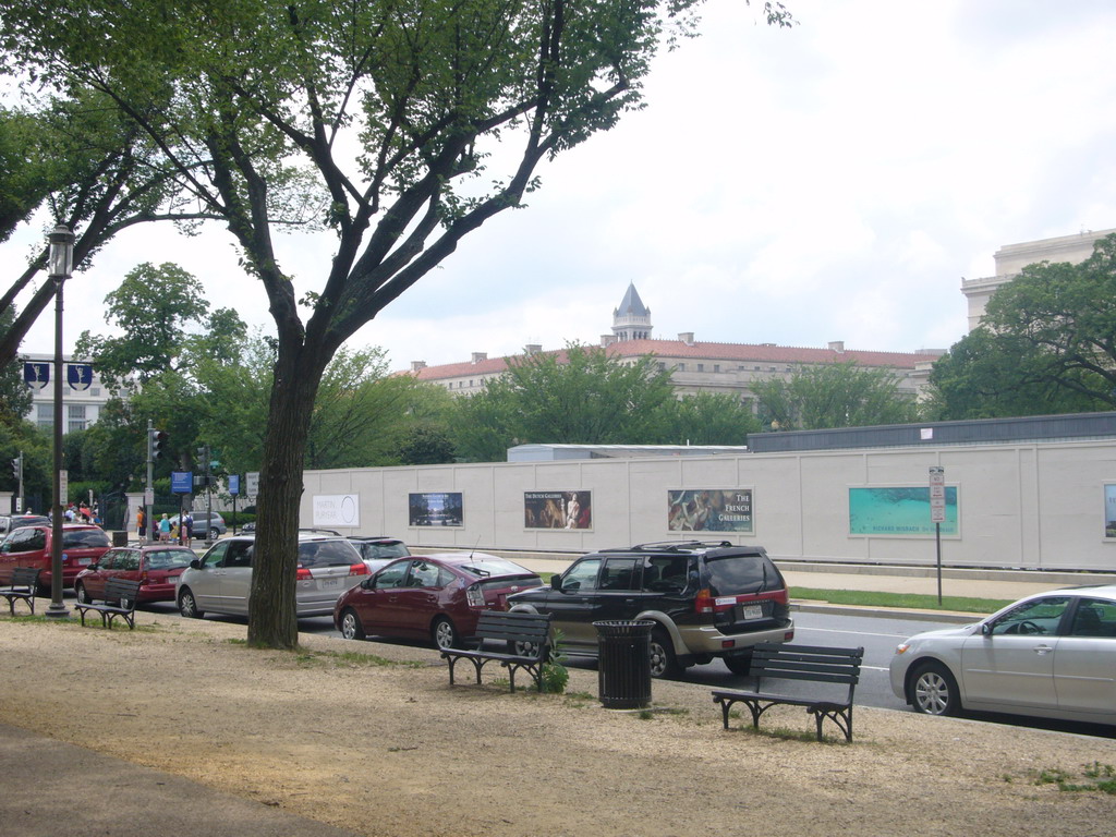 Constitution Avenue NW, and the tower of the Old Post Office Pavilion