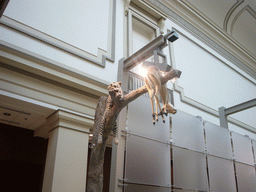 Stuffed leopard and deer in the National Museum of Natural History