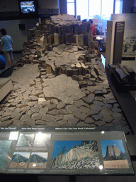 Model of rock columns, with explanation, in the National Museum of Natural History