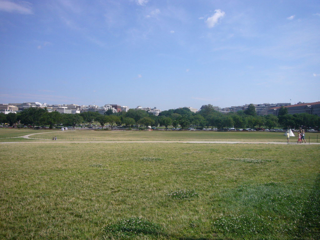 The Ellipse and the White House, from below the Washington Monument