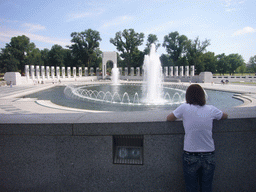 Miaomiao at the National World War II Memorial