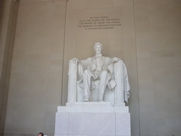 Statue of Lincoln in the Lincoln Memorial