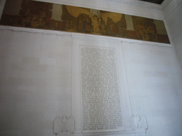 Inscription of a speech of Lincoln on a wall in the Lincoln Memorial