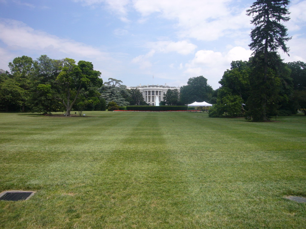 The White House and its front lawn