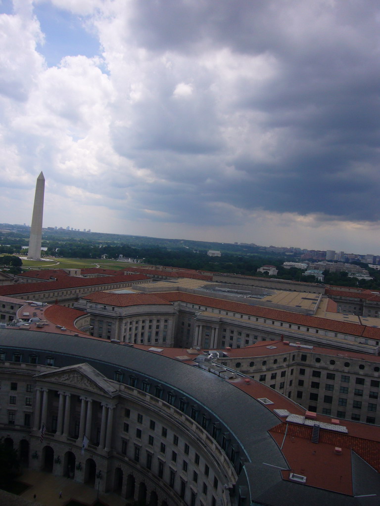 View from the Old Post Office Pavilion on the Washington Monument and the Ronald Reagan Building