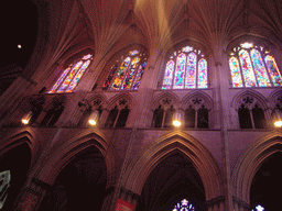 Stained glass windows in the nave of the Washington National Cathedral