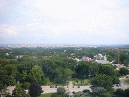 View from the top floor of the Washington National Cathedral on the Saint Sophia Greek Orthodox Cathedral