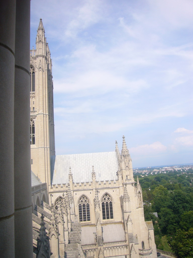 View from the top floor of the Washington National Cathedral on the southeast side of the cathedral