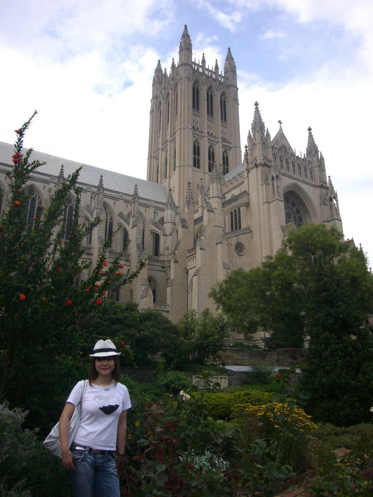 Miaomiao at the Washington National Cathedral