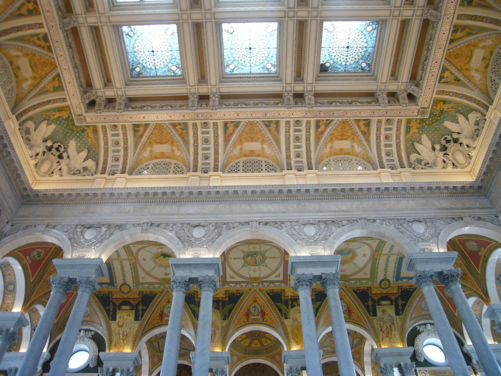 The ceiling of the Thomas Jefferson Building of the Library of Congress