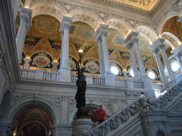 The upper floor of the Thomas Jefferson Building of the Library of Congress